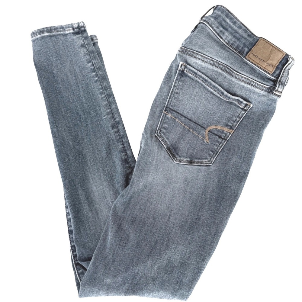 American Eagle Outfitters Womens Skinny Jeans Next Level Stretch Denim Size 4 - Picture 1 of 12